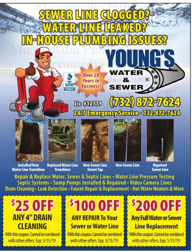 Young’s water and sewer Coupon