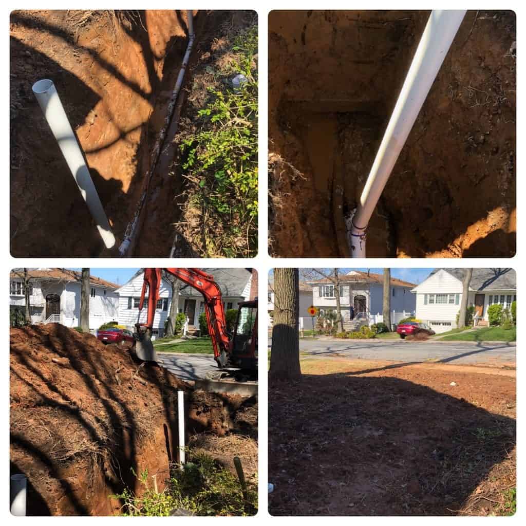 New sewer line Installation